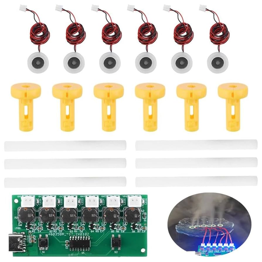 IO霧PRO CREATEs 5set Type-C DC5V Ultrasonic Mist Maker Atomizing Spray